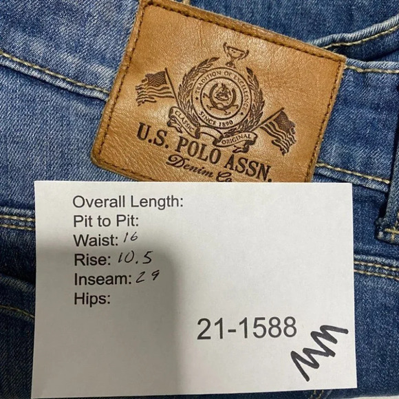 Men's U.S. Polo Assn Blue Denim Jeans Size 32 x 29 Hemmed - Picture 11 of 11